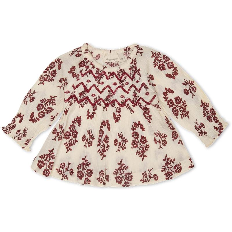 Lelou Skjorte   Blossom Rouge   110cm   5y fra That's Mine