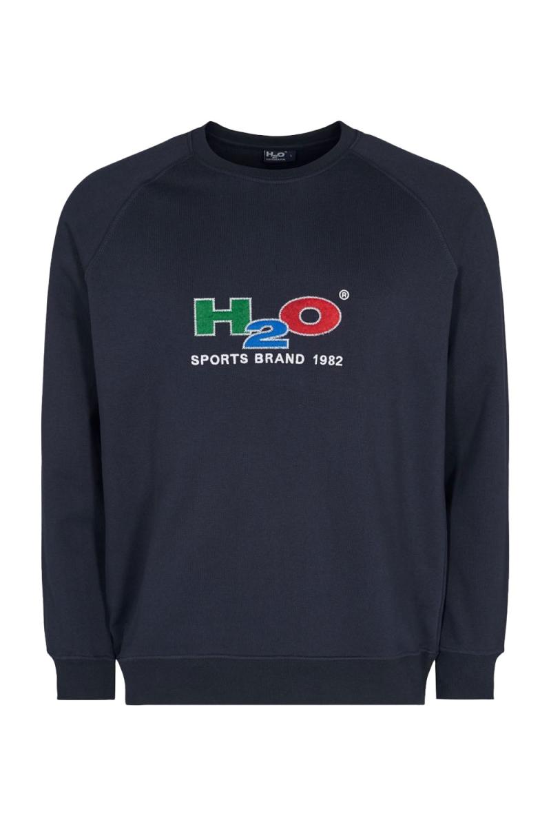 H2o Sweat Alban Sweat O Neck Navy fra H2oconsignment
