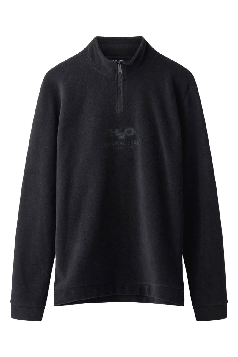 H2o Sweat Blåvand Fleece Half Zip Black fra H2oconsignment