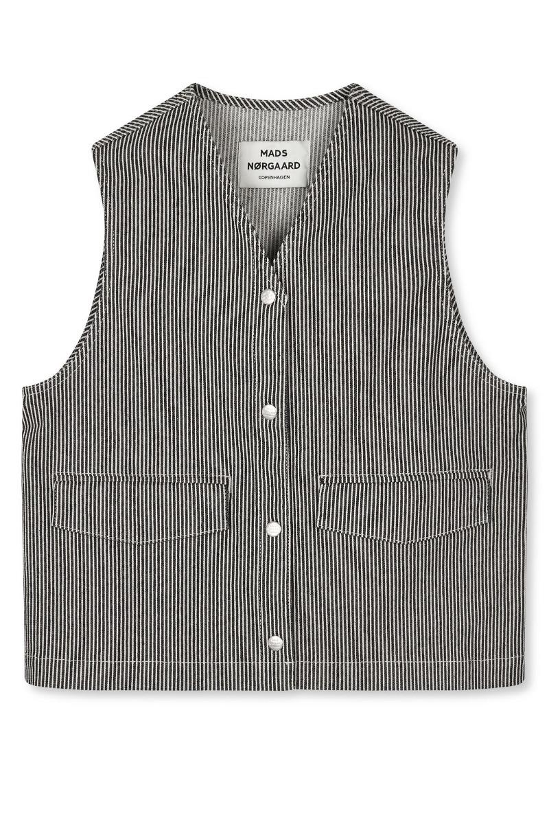 Vest   Hickory Punk Molly Vest   Black White fra Mads Nørgaard