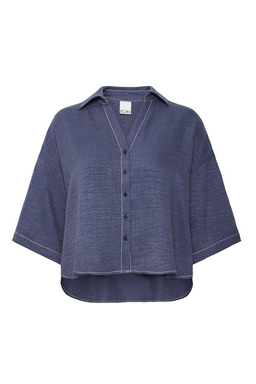 Skjorte   Ix Elsie   Faded Denim fra Ichi