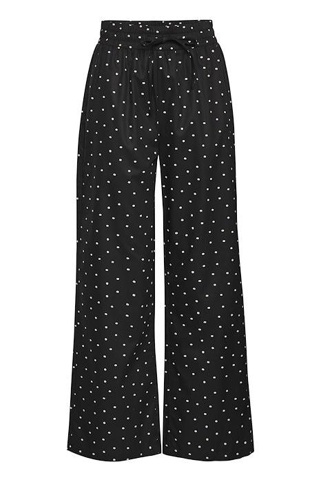 Bukser    Ix Stormie Flower Pa   Black W  White Flower fra Ichi