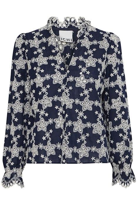 Bluse   Ih Fluna Ls   Medieval Blue fra Ichi