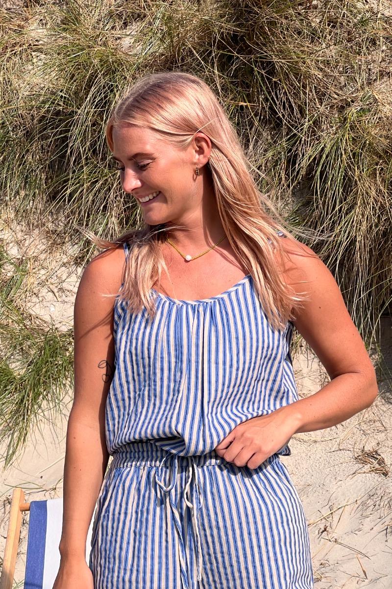 Top   Ia Foxa Striped To   Della Robbia Blue Stripe (levering Midt April) fra Ichi
