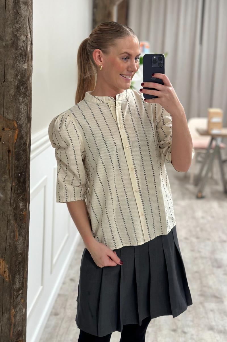 Bluse   Qsima Sh2  Bow Stripe fra Ichi