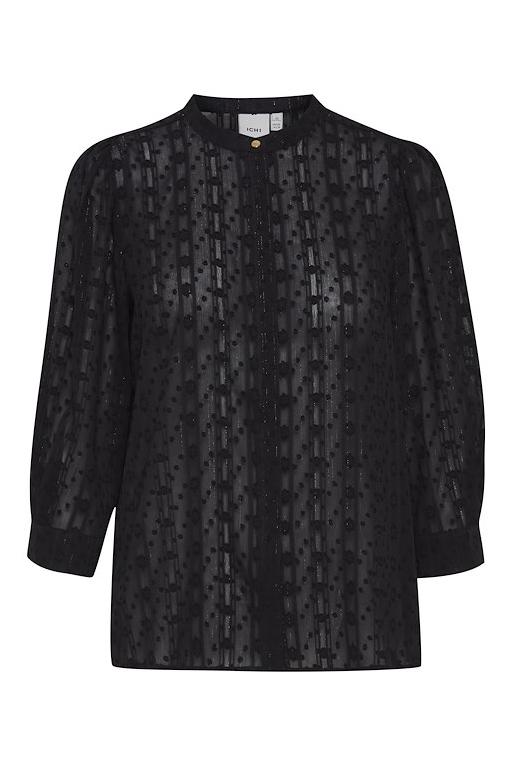 Bluse   Ix Rosie Ms 2  Black W. Lurex fra Ichi