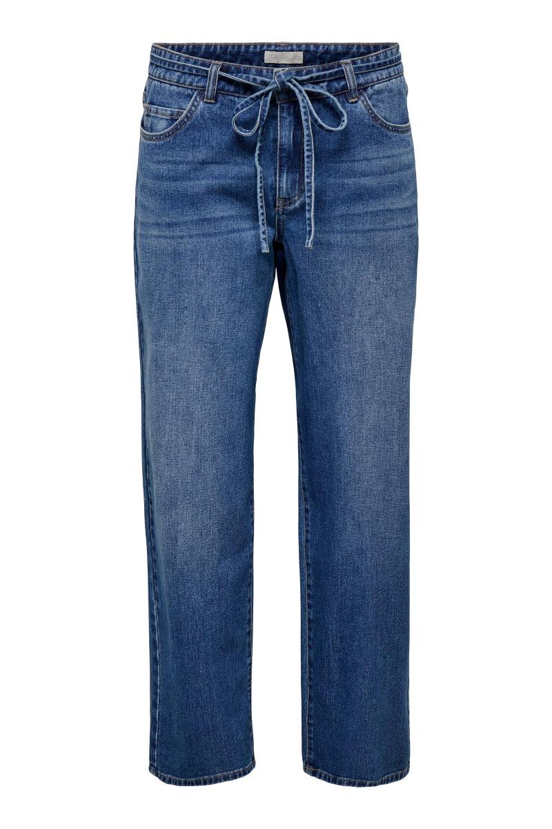 Jeans   Bella Mw Tie Wide Jeans   Dark Blue Denim fra Jdy
