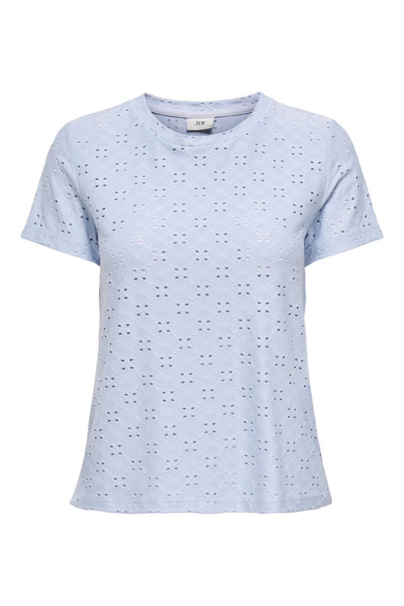 T Shirt   Cathinka S S Tag Top   Kentucky Blue fra Jdy