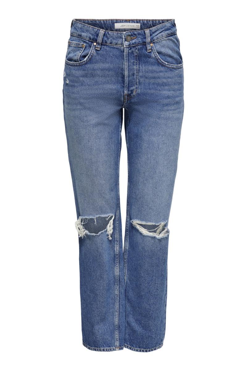 Jeans   Bine Life Girlfriend Straight   Medium Blue Denim fra Jdy