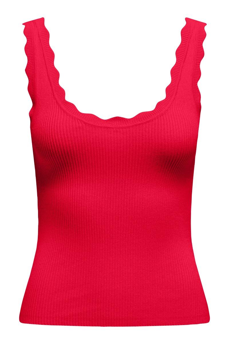 Top   Nanna S L Scallop Edge Top   Ski Patrol fra Jdy