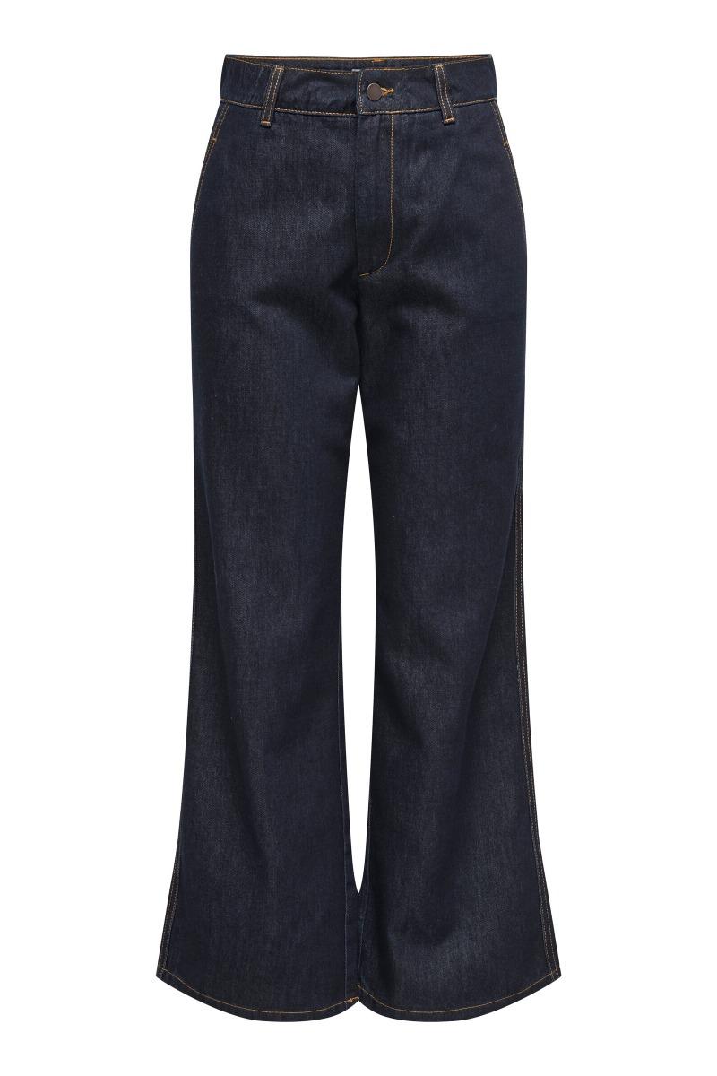 Jeans     New Sansa Hw Straight Jeans   Dark Blue Denim fra Jdy