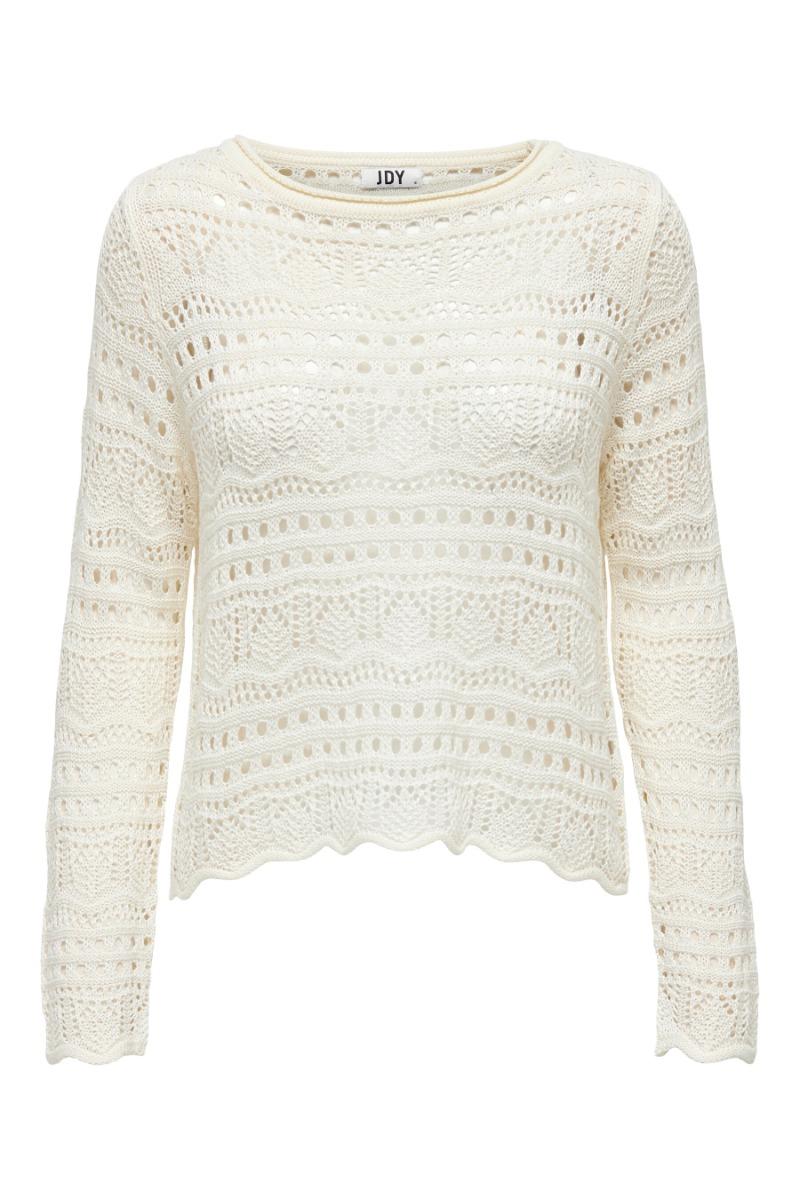 Bluse   Sun Lay L S Boatneck Pullover   Eggnog fra Jdy