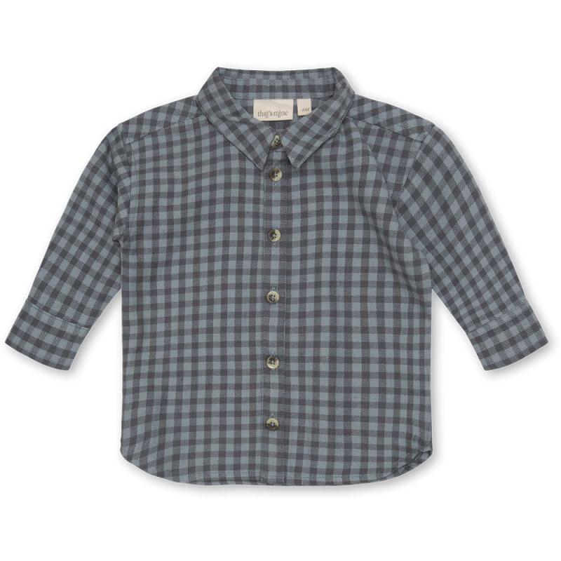 Helge Skjorte   Blue Check   68cm   6m fra That's Mine