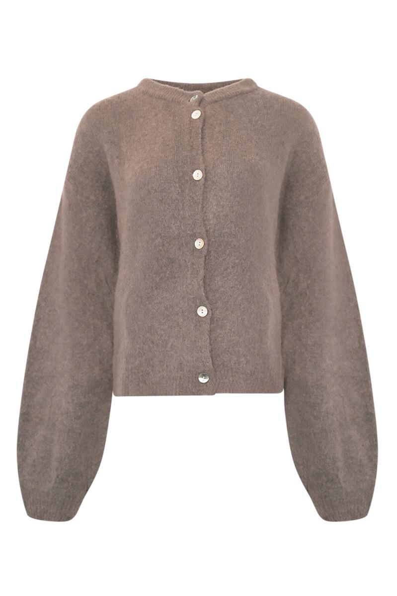 Cardigan   Kae Knit Cardigan   Coffee fra Noella