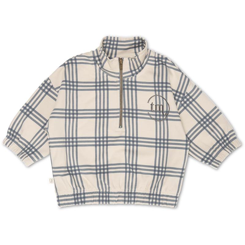Masi Sweatshirt   Carreaux Bleu   86cm   18m fra That's Mine