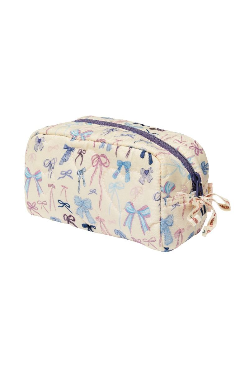 Toilettaske   Stardust Bag Cute Bows   Råhvid fra Maanesten
