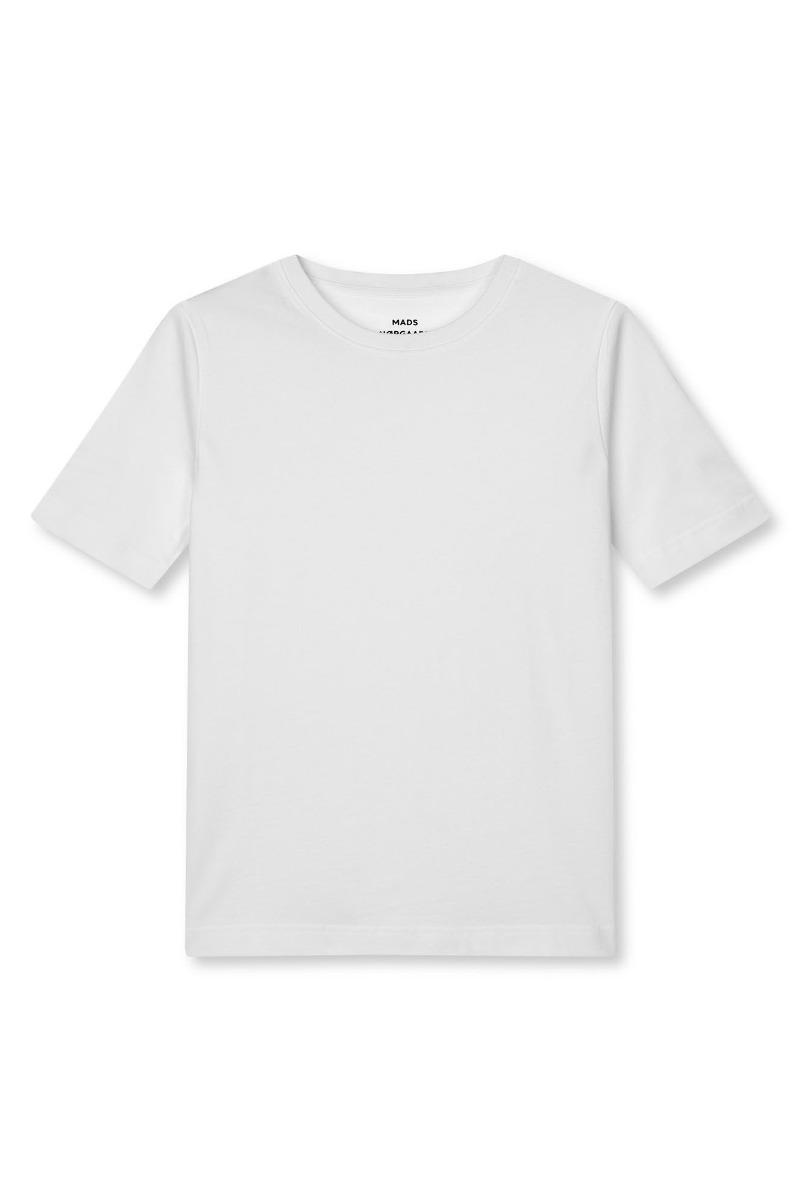 T Shirt   Cotton Jersey Jess Tee Fav   White fra Mads Nørgaard