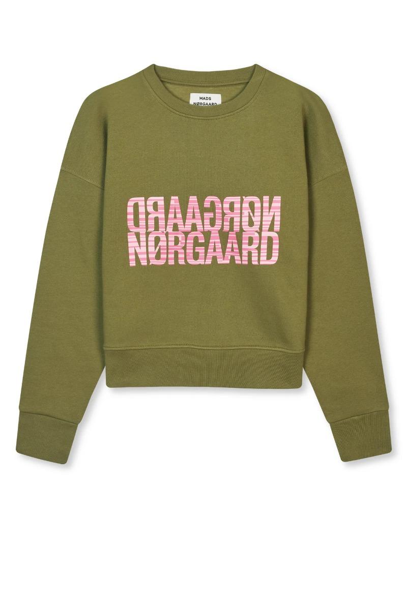 Sweatshirt   Organic Sweat Tilvina Sweatshirt   Martini Olive fra Mads Nørgaard