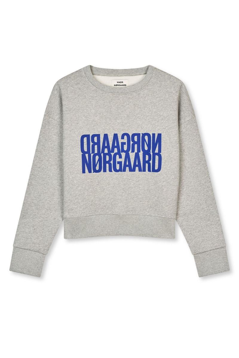 Sweat   Organic Sweat Tilvina Sweatshirt   Mid Grey Melange (levering Midt Marts) fra Mads Nørgaard