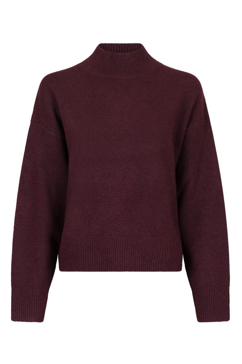 Strik   Paulina Knit Blouse   Wine fra Neo Noir