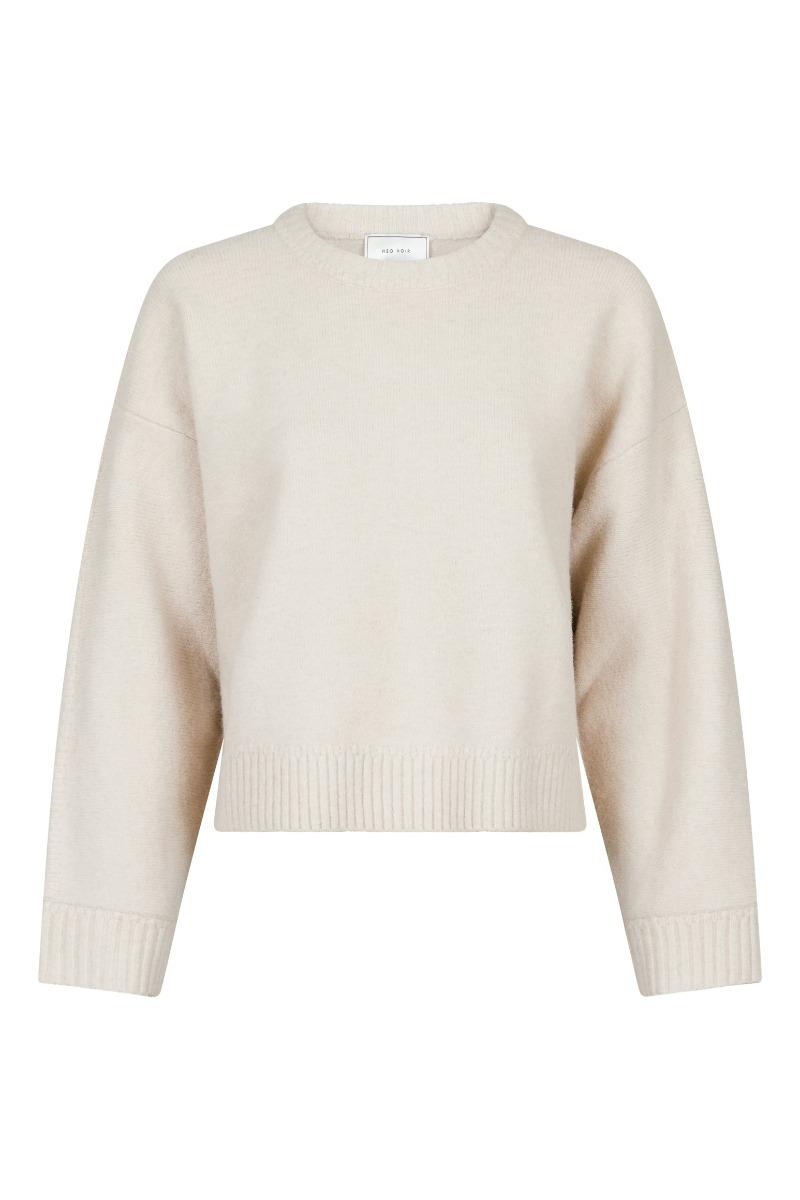Strik   Detri Solid Knit Blouse   Ivory fra Neo Noir