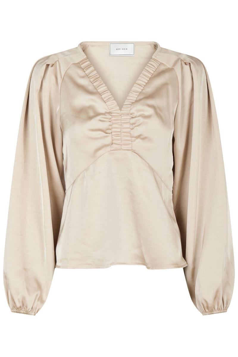 Bluse   Istana Heavy Sateen Blouse   Champagne fra Neo Noir