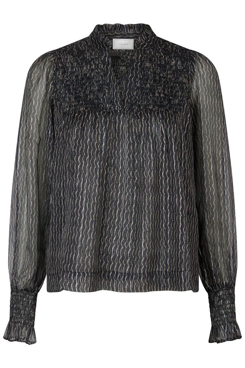 Bluse   Jilliana Print Blouse   Navy fra Neo Noir