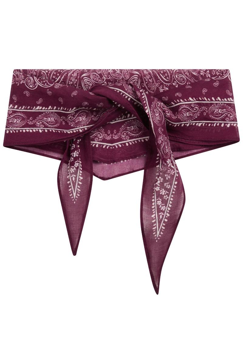 Tørklæde   Kinessa Paisley Scarf   Bordeaux fra Neo Noir