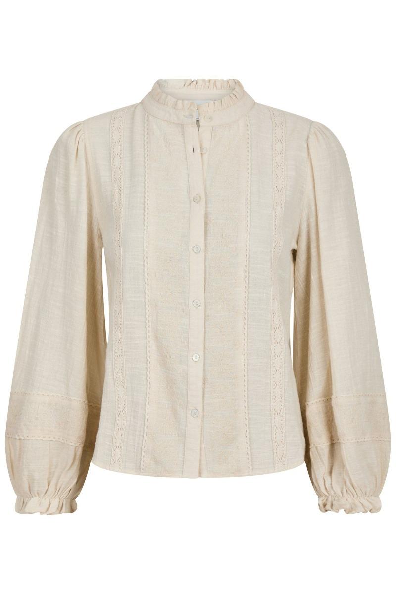 Bluse   Marlowe Deco Blouse   Ivory fra Neo Noir