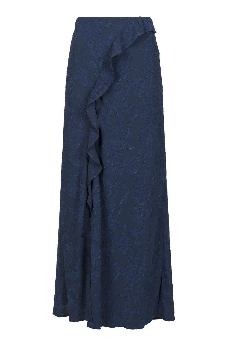 Nederdel   Vinza Burnout Skirt   Navy fra Neo Noir