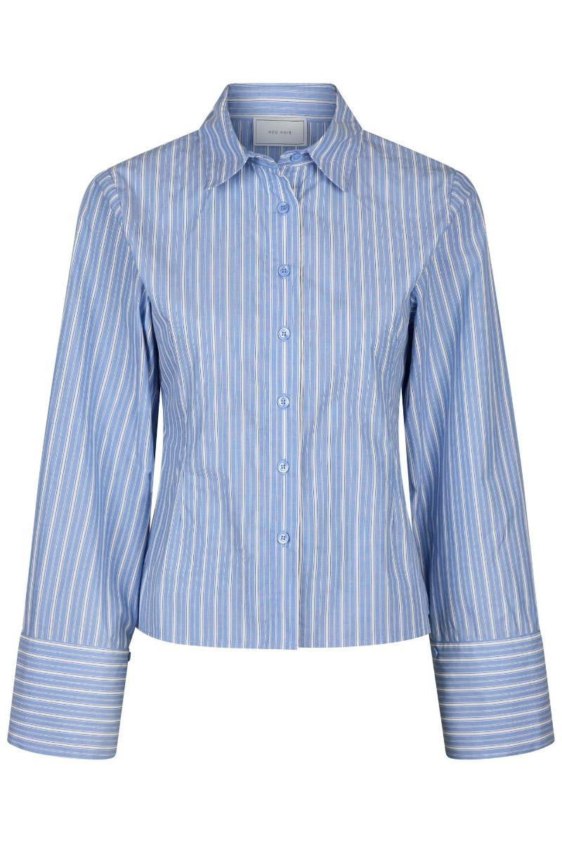 Skjorte   Rosa Stripe Shirt   Blue fra Neo Noir