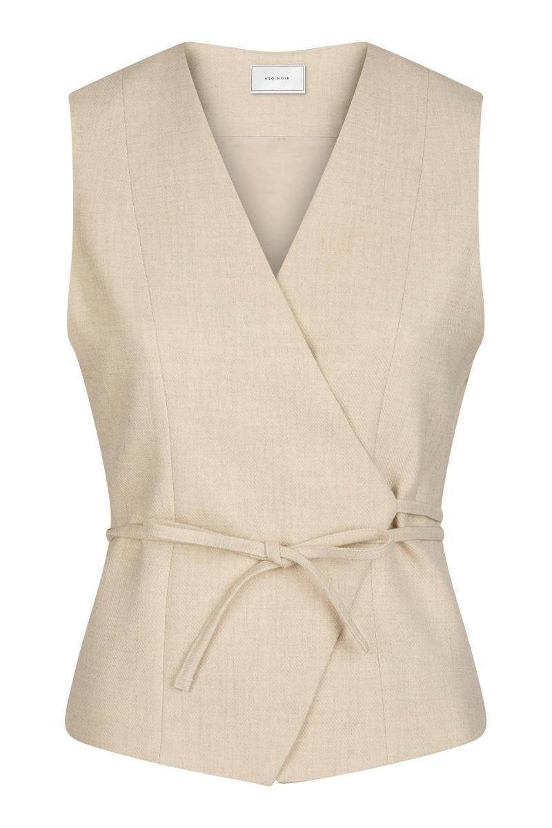 Vest   Samara Melange Waistcoat   Beige Melange fra Neo Noir