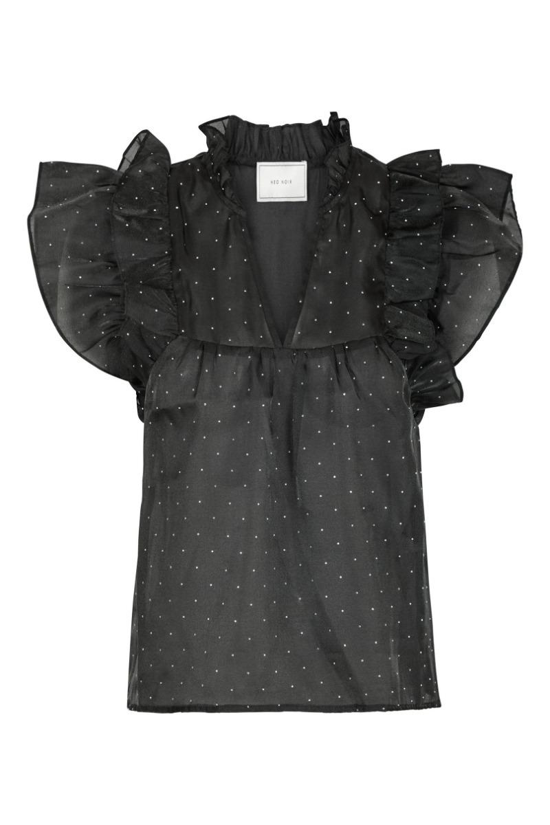 Top   Jayla Bedazzled Top   Black fra Neo Noir