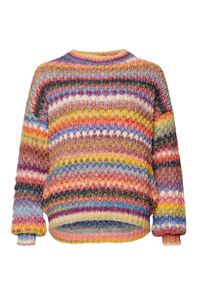 Strik   Gio Knit Blouse   Multi Mix fra Noella