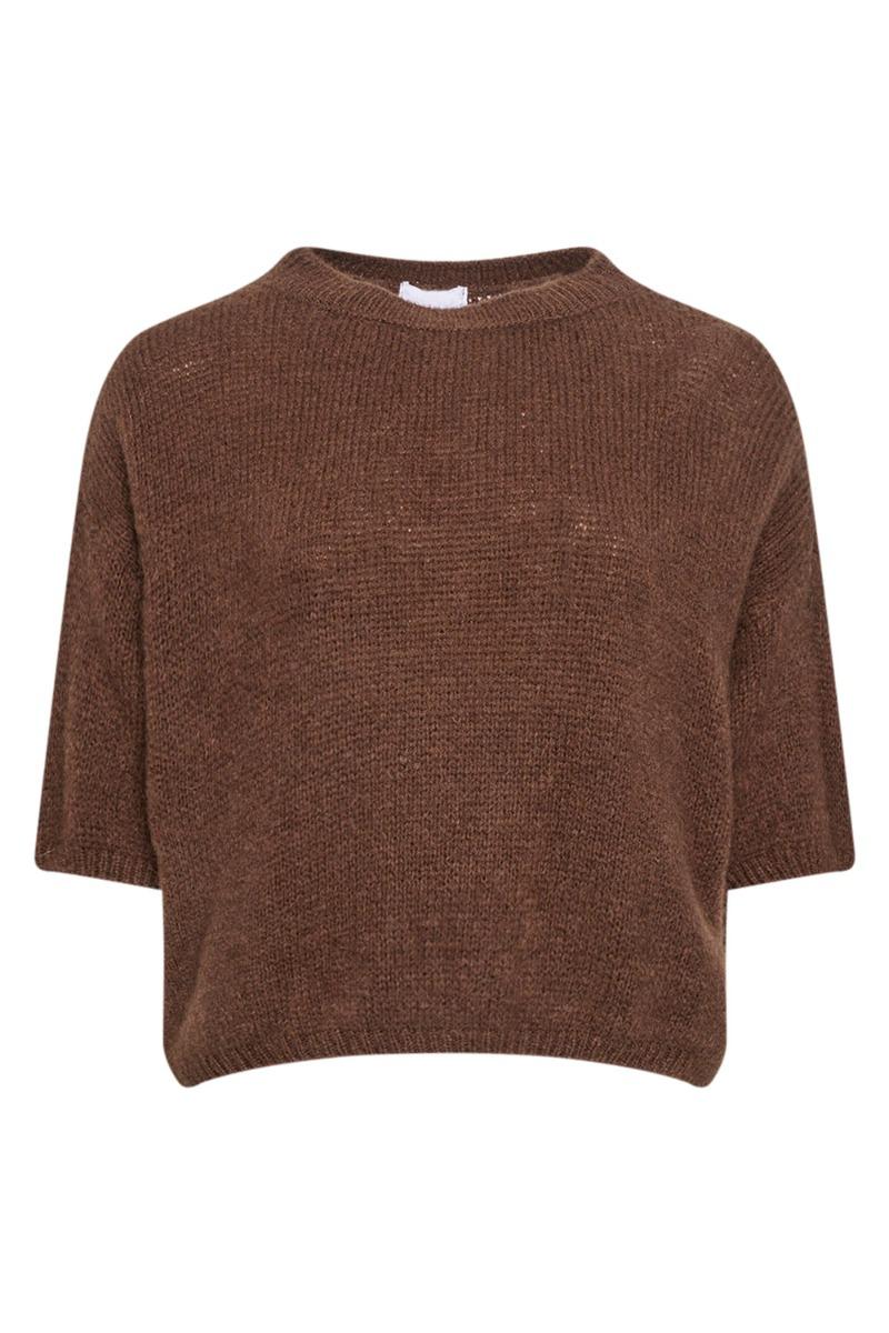 Strik   Mimi Knit Jumper   Dark Brown fra Noella