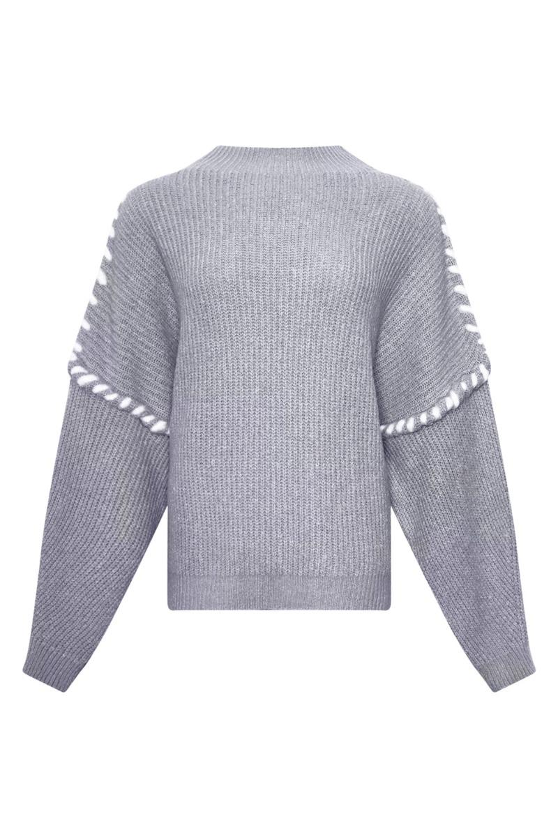 Strik   Olli Knit   Dark Grey Melange fra Noella