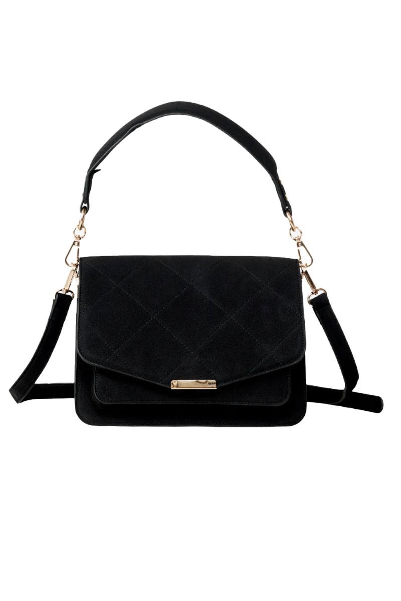 Taske   Blanca Multi Compartment Bag   Black Suede fra Noella