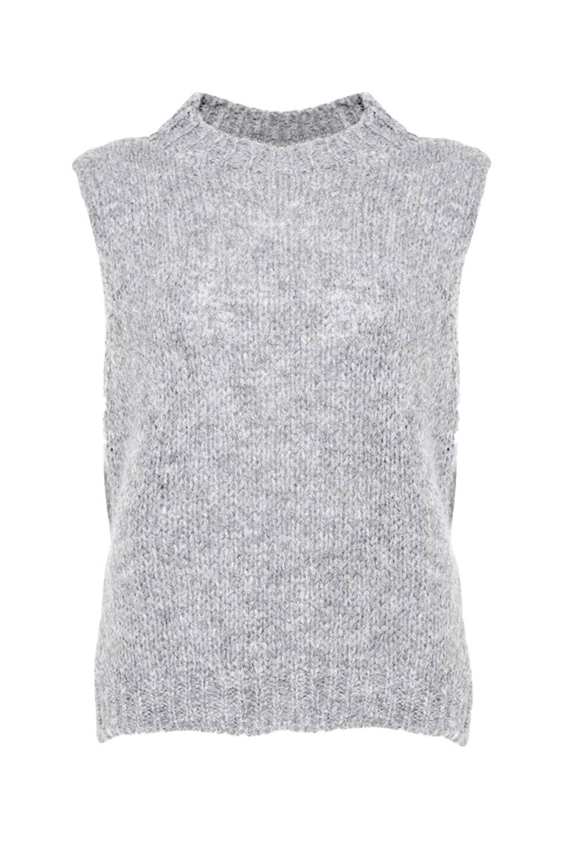 Vest   Kala Vest   Light Grey Melange fra Noella