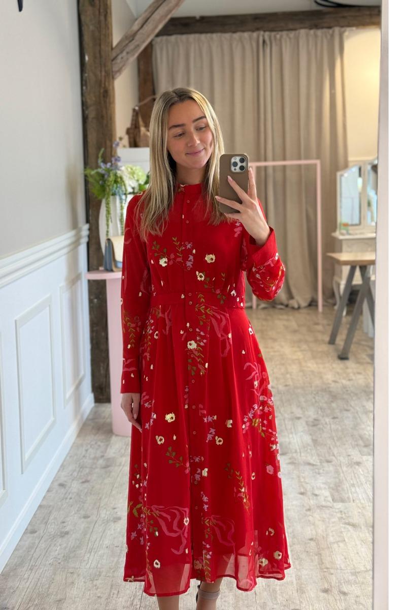 Kjole   Nukyndall New Dress   High Risk Red fra Nümph