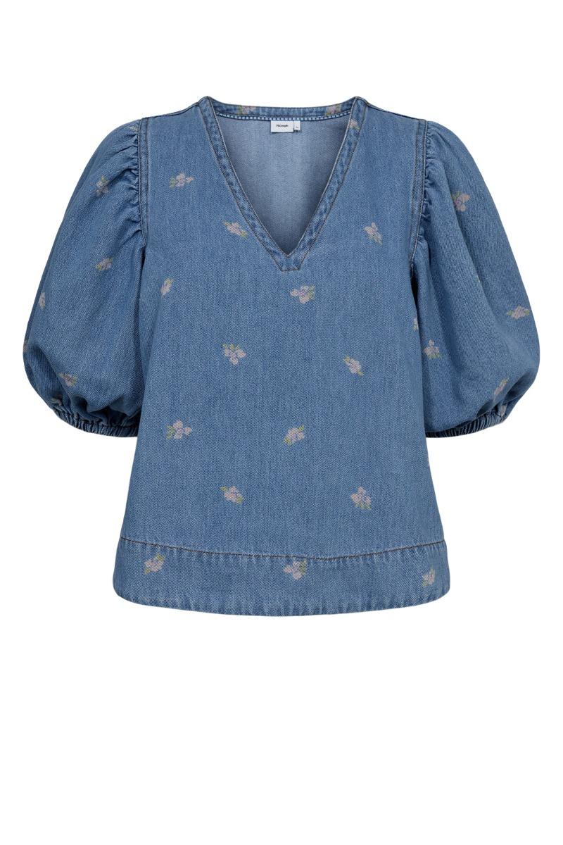 Bluse   Nuibiza Blouse   Medium Blue Denim fra Nümph