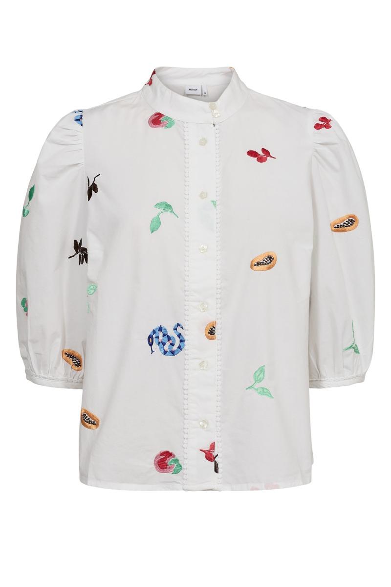 Skjorte   Valentine Shirt   Bright White (levering Slut Marts) fra Nümph