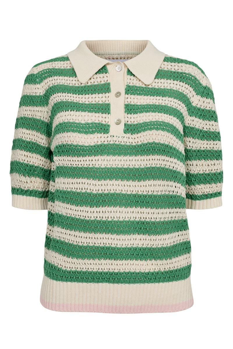 Strik   Villia Ss Pullover   Green Spruce (levering Slut Marts) fra Nümph