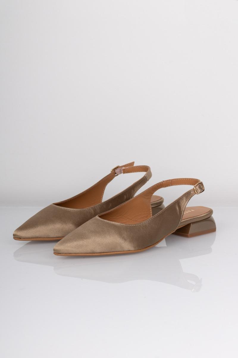 Sko   Kala   Beige Satin fra Pavement