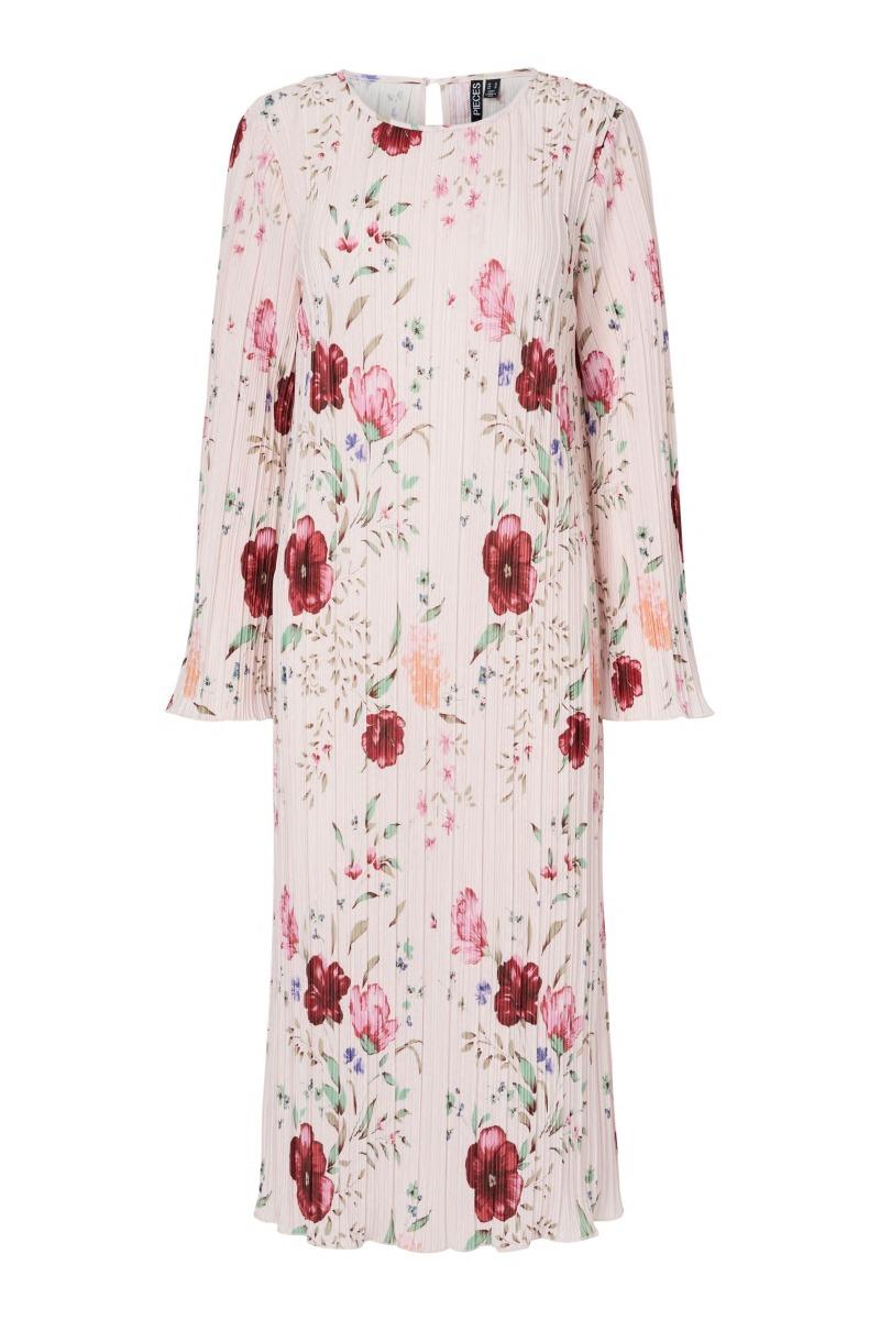 Kjole   Amber Ls Midi Dress   Pink Tulle (levering Slut Marts) fra Pieces