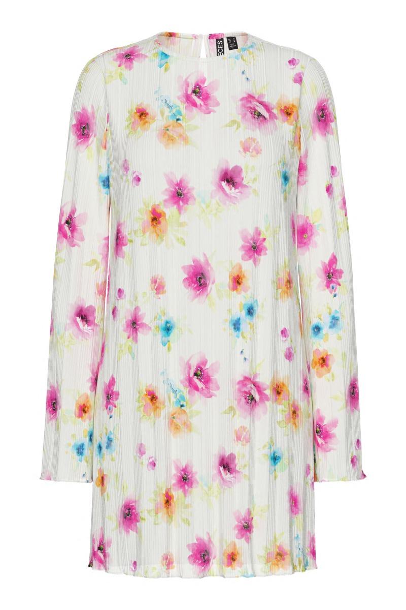 Kjole   Amber Ls Short Dress   Bright White (levering Midt April) fra Pieces