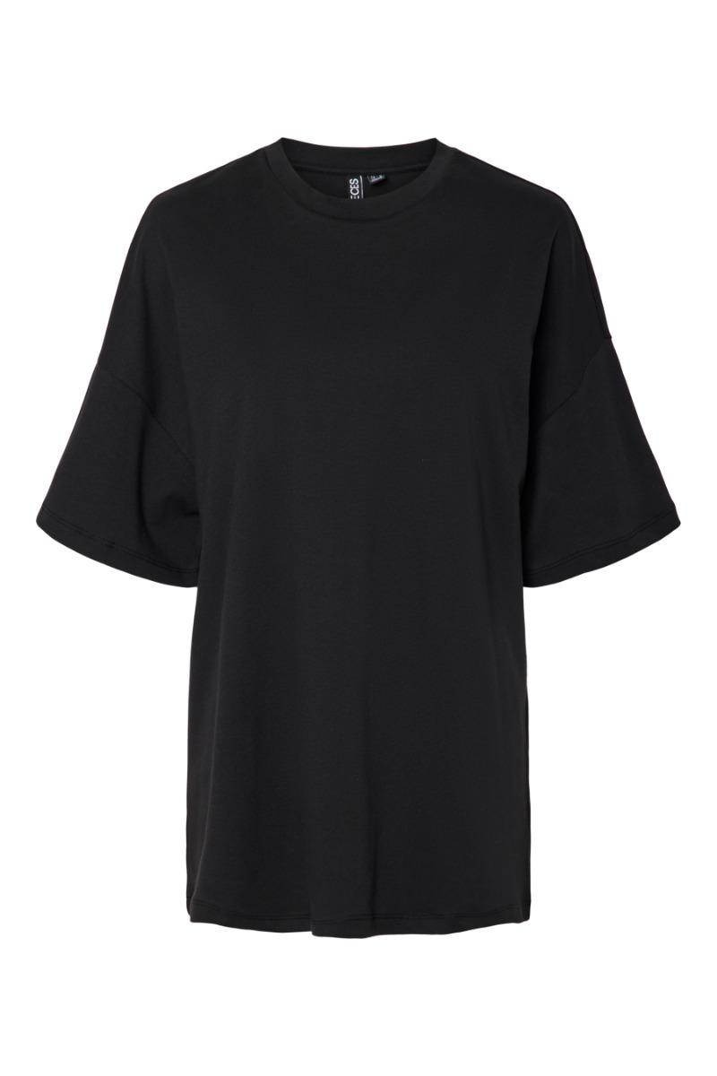 T Shirt Pc Auna Ss Oversize Tee Black fra Pieces