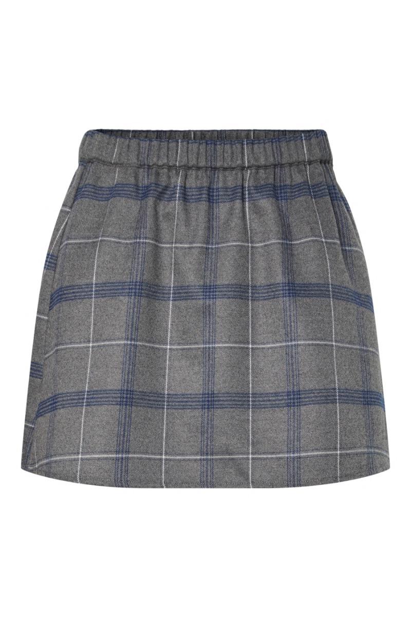 Nederdel   Pc Diana Mw Short Skirt   Concrete Grey fra Pieces