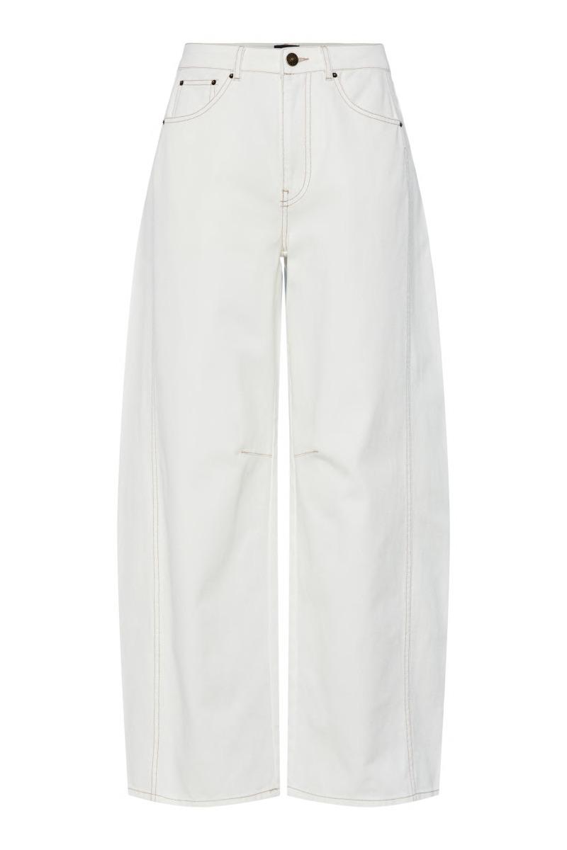 Jeans   Fine Mw Barrel Jeans   Cloud Dancer fra Pieces