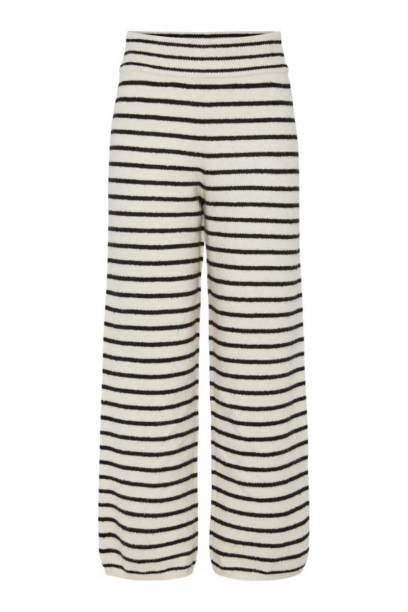 Bukser   Penna Mw Straight Knit Pants   Whitecap Gray fra Pieces