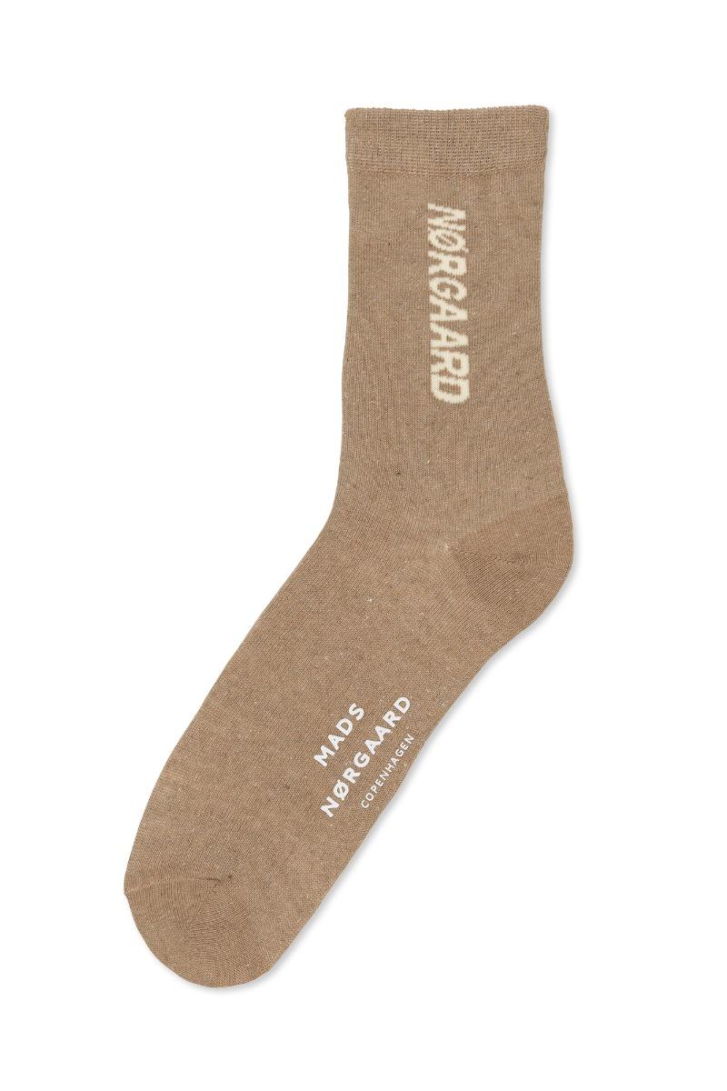 Strømper   Sock Single Play   Beige fra Mads Nørgaard